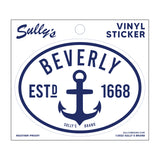 Beverly "Anchor" Oval Sticker (White)