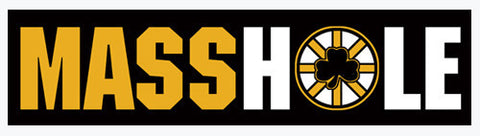 Masshole - Black & Gold Sticker